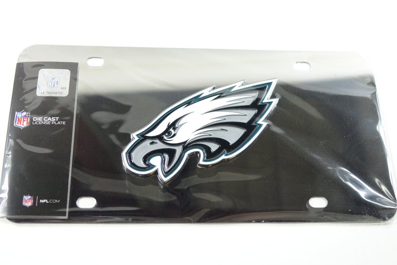 NFL 24533 Philadelphia Eagles Stainless Steel Front License Plate 6"x12"