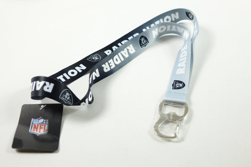 NFL Oakland Raiders Oakland Raiders Raider Nation Ombre Lanyard n, Black, Smal S