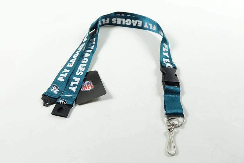 NFL Philadelphia Eagles Fly Eagles Fly Green Lanyard with Detachable Sa One Size