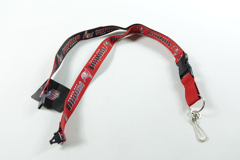 NFL Tampa Bay Buccaneers Two-Tone Lanyard, Red/Pewter, One Size