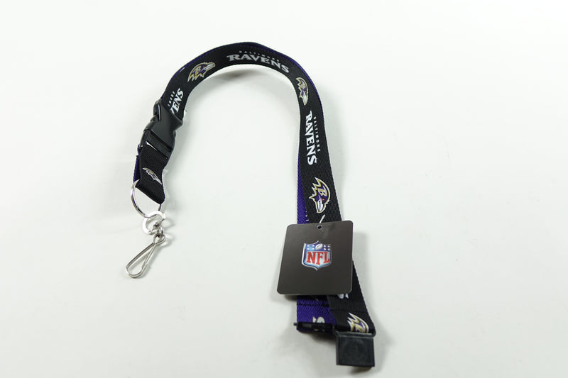 NFL Baltimore Ravens Two Tone Lanyard, Black/Purple, One Size