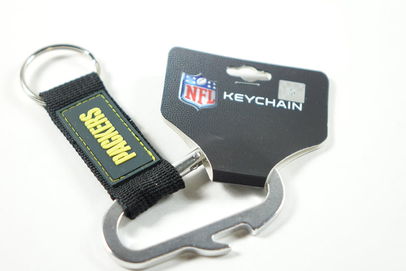 NFL Green Bay Packers Carabineer Keychain, Green, One Size