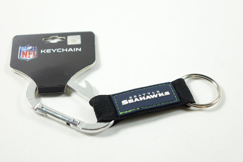 NFL Seattle Seahawks Carabineer Keychain, Navy, One Size