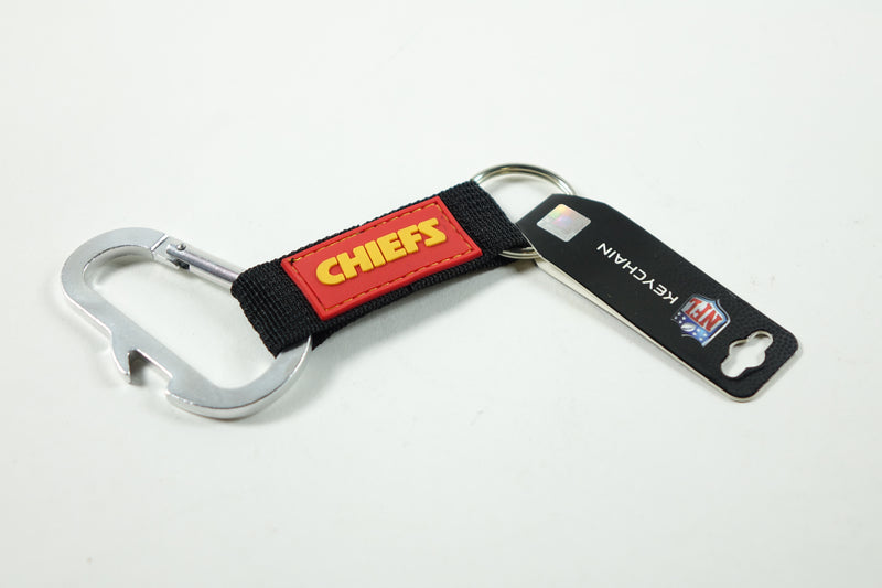 NFL Kansas City Chiefs Carabineer Keychain, Red, One Size