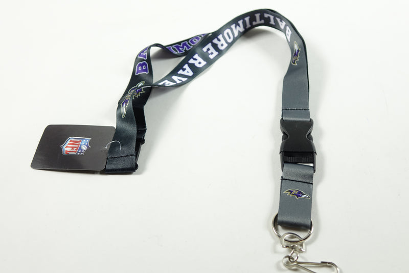 NFL Baltimore Ravens Unisex Baltimore Ravens Lanyard Reverse Pop C, Black Small