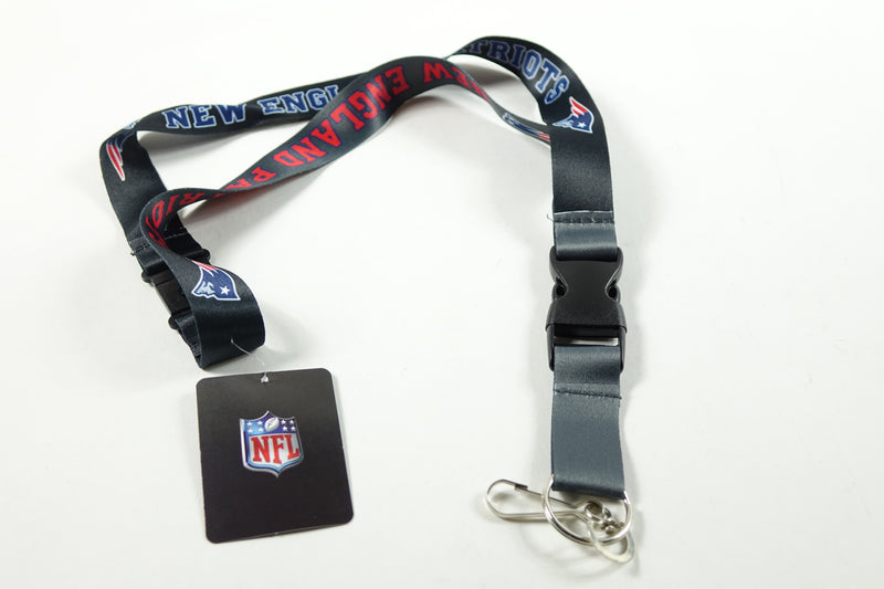 NFL New England Patriots Unisex New England Patriots Lanyard Reverse Pop C Small