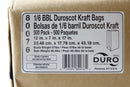 1/6 Bbl Duroscot Paper Grocery Bag, 57lb Kraft, Standard 12 X 7 X 17, 500 Bags
