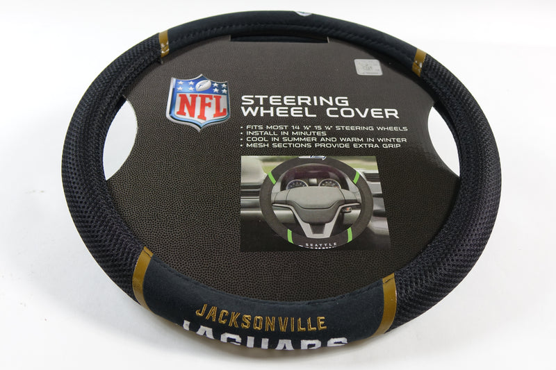 NFL Jacksonville Jaguars Embroidered Steering Wheel Cover