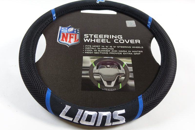 NFL Detroit Lions Embroidered Steering Wheel Cover