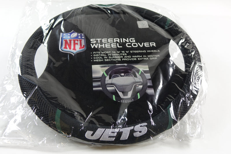 NFL New York Jets Embroidered Steering Wheel Cover