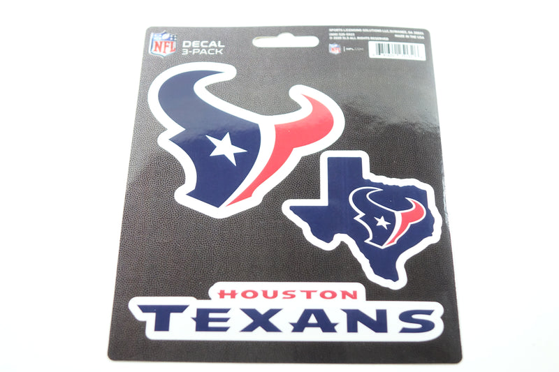 NFL Houston Texans Team Decal, 3-Pack Standard