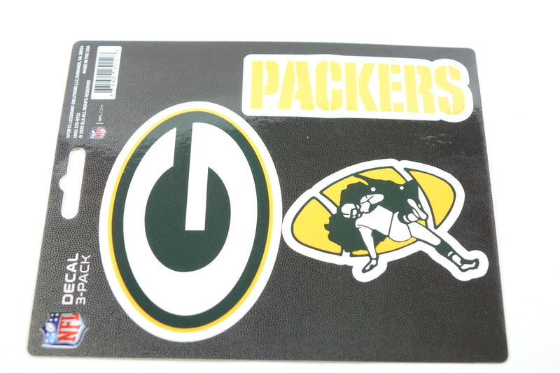 NFL ProMark DST3NF12 Green Bay Packers Decal - Pack of 3