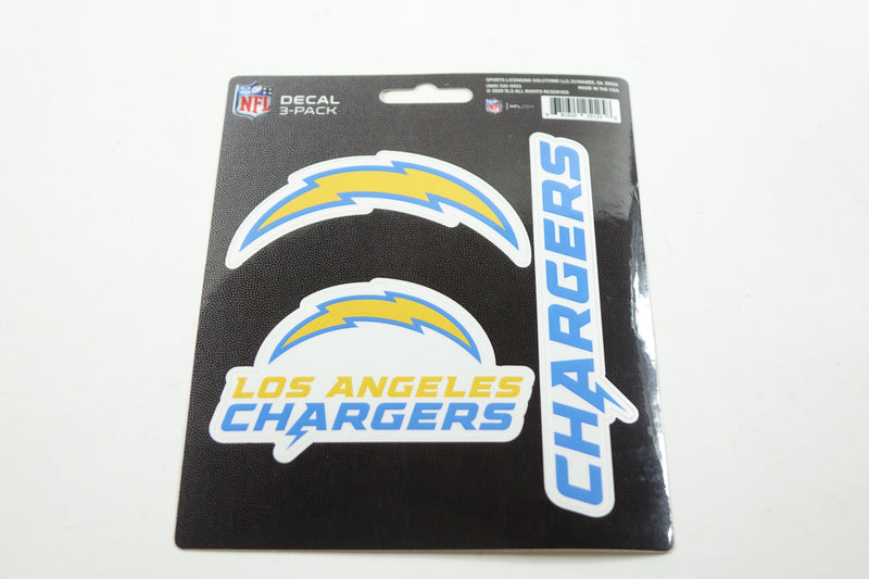 NFL DST3NF25 San Diego Chargers Decal - Pack of 3