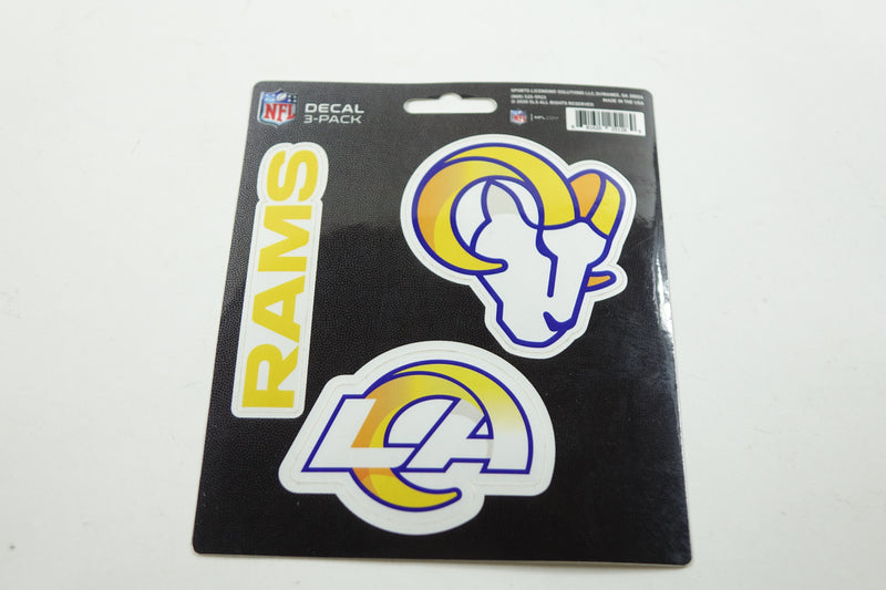 NFL Team DST3NF28 Los Angeles Rams Decal - Pack of 3