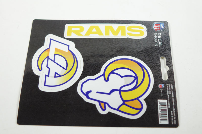 NFL Team DST3NF28 Los Angeles Rams Decal - Pack of 3