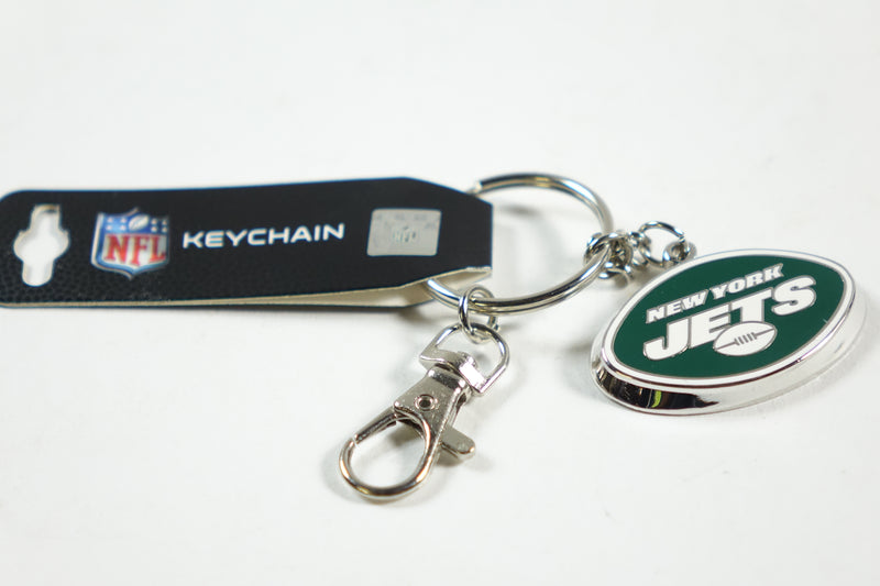 NFL New York Jets Silvertone Zamac Keychain