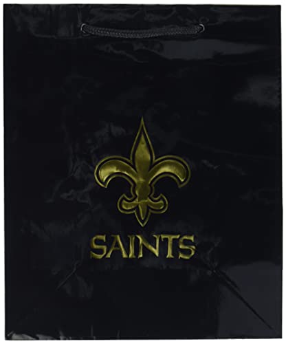 NFL New Orleans Saints Gift Bag Elegant Black, Team Color