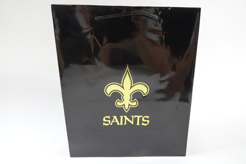 NFL New Orleans Saints Gift Bag Elegant Black, Team Color